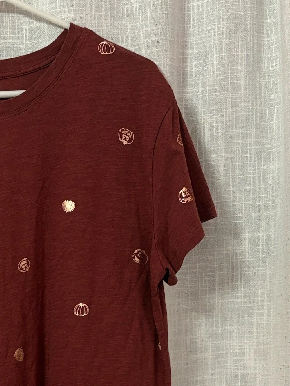 Maurices Comfort Metallic All Over Mini Pumpkin Tee